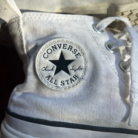 Converse White Platform High-Tops - Picture 5 of 8